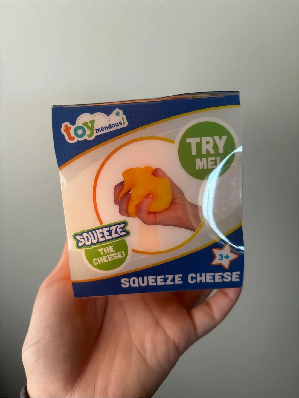 Squeeze Cheese Sensory Toy - Bright Yellow
